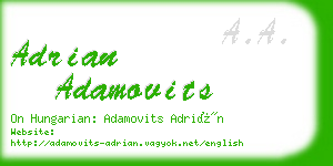 adrian adamovits business card